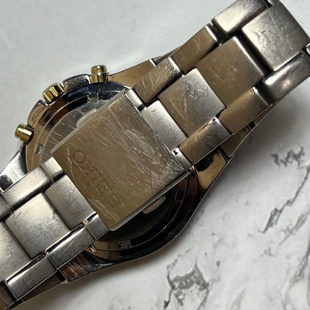 Working Seiko Chronograph Men’s Watch 7T92 0ED0 Titanium