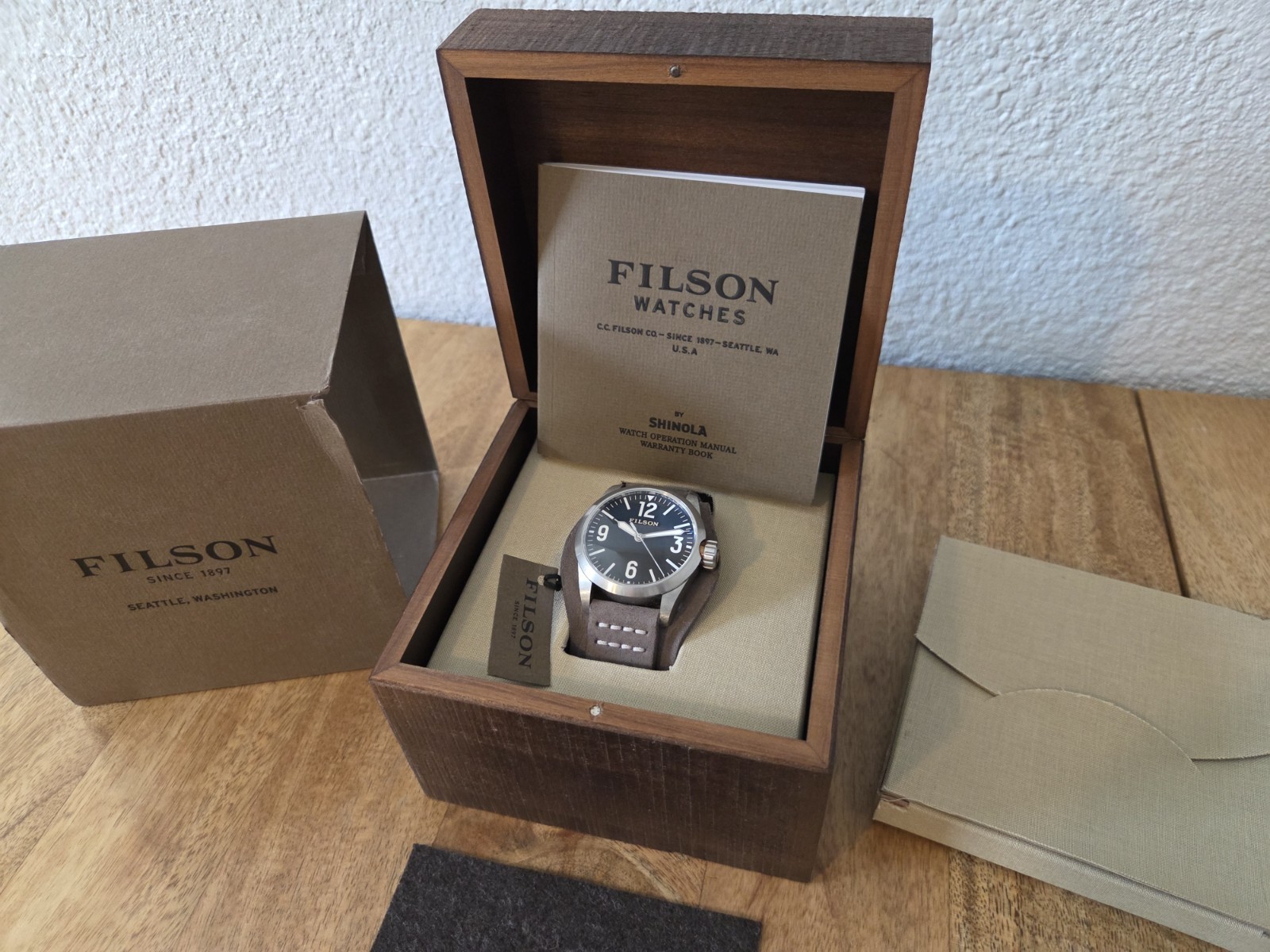 Filson Field Watch | Brown/Black | Leather Strap | Discontinued | Rare
