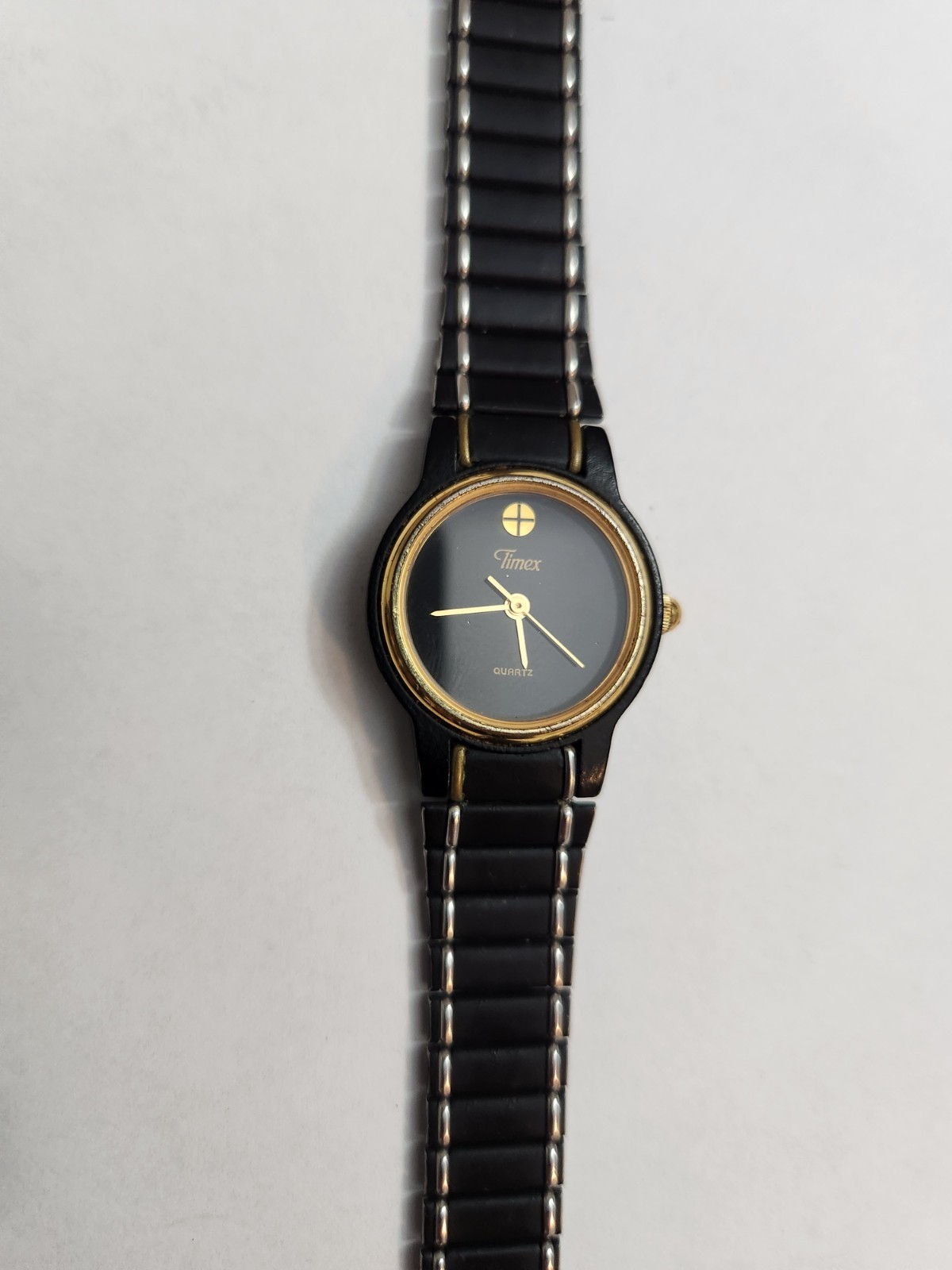 Timex Women’s Quartz Black/Gold/Silver Stainless Steel Bracelet Watch