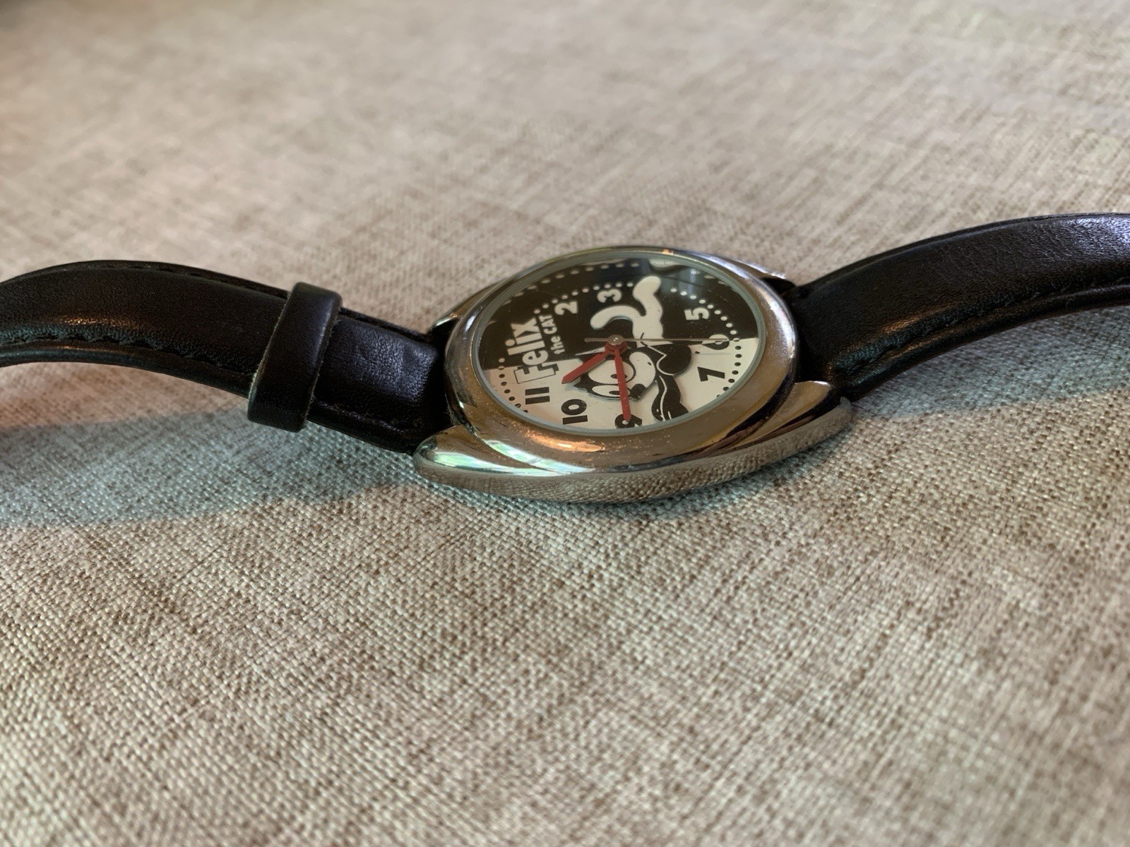 Fossil Felix the Cat Limited Edition Quartz Watch Black Dial Black Leather