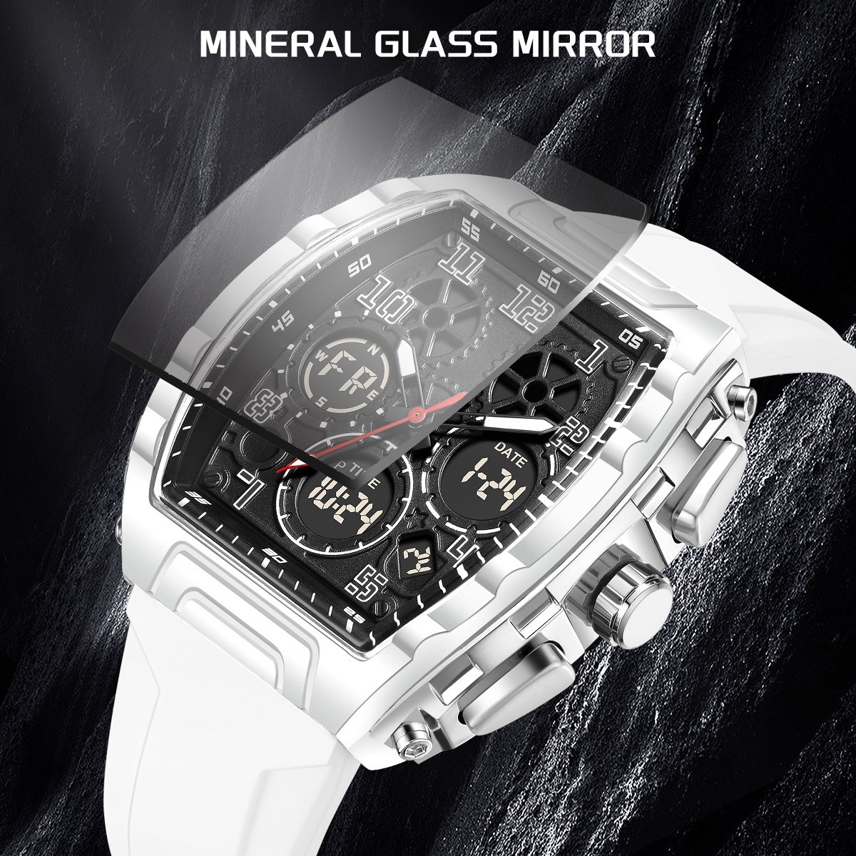 LIGE Men Watch Quartz Digital Date Luminous Chronograph Waterproof Wristwatch