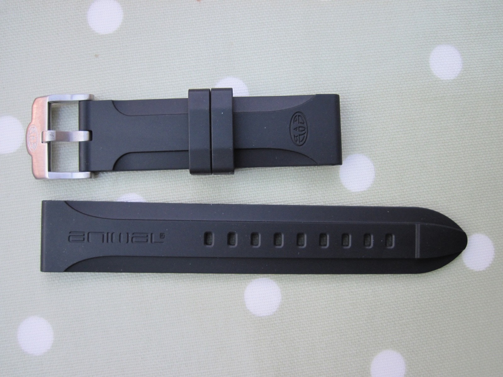 ANIMAL WATCH STRAP BLACK SILICONE FOR Z42 OR T44 MODELS OR ANY 20MM LUGS