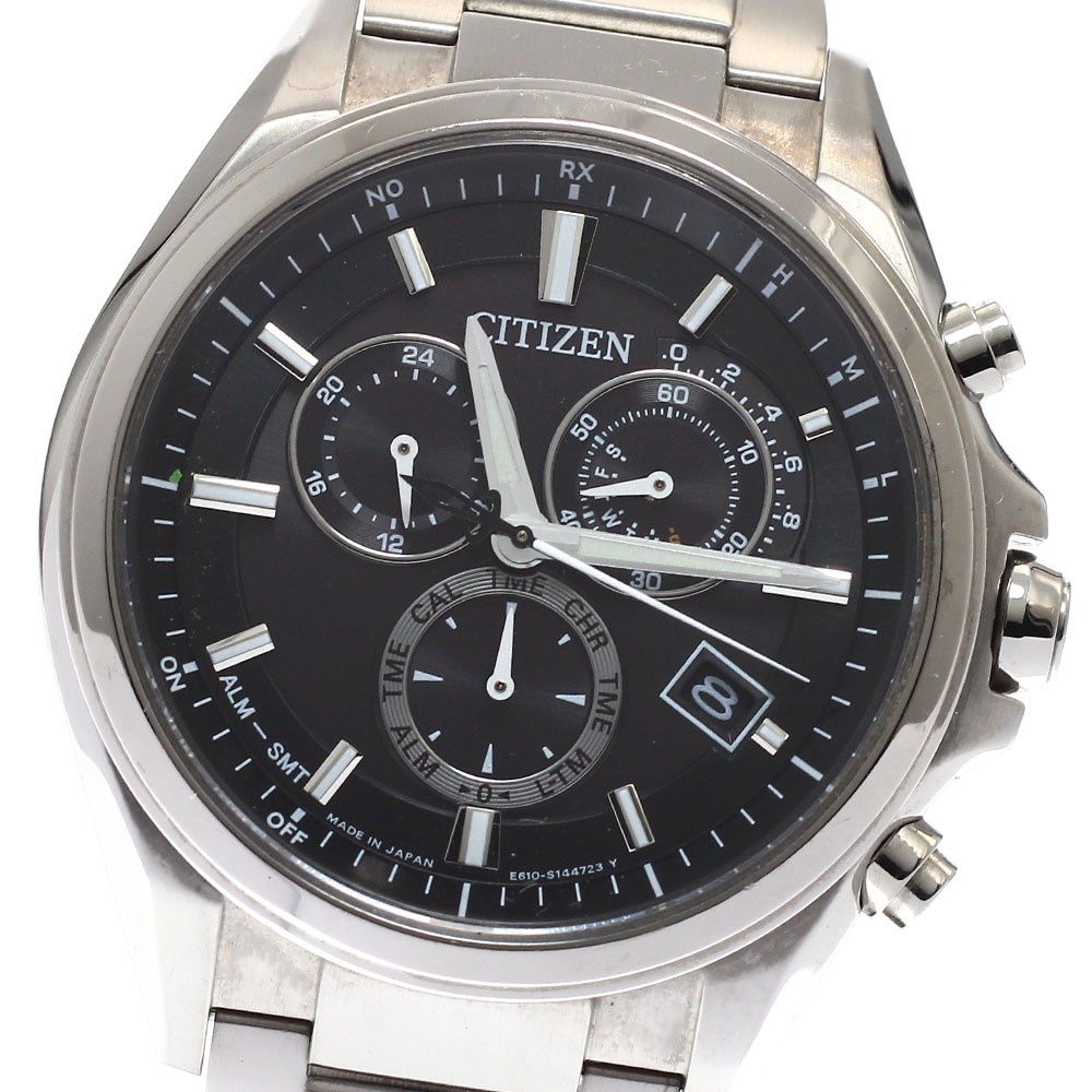 CITIZEN Atessa E610-S104203 black Dial Solar Powered Radio Men’s Watch_935809