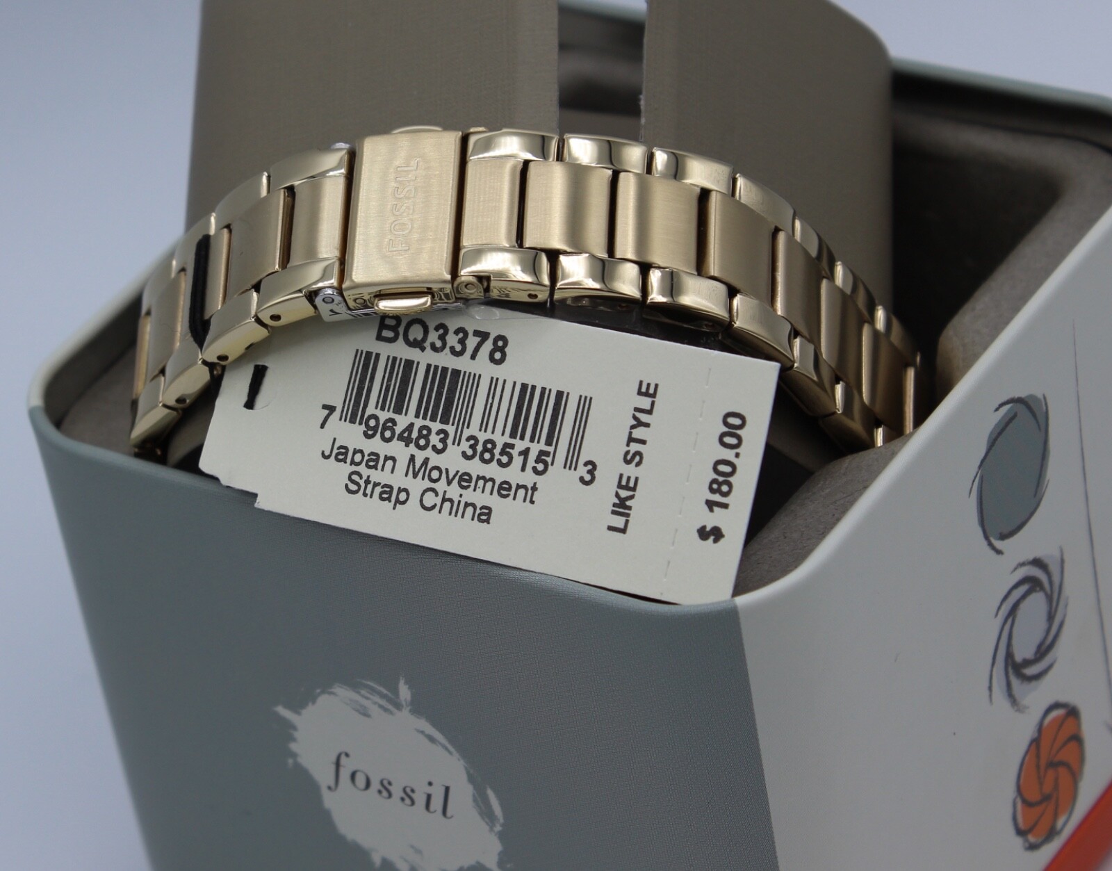 Fossil Modern Courier Crystals Chrono Gold Women’s BQ3378 Watch