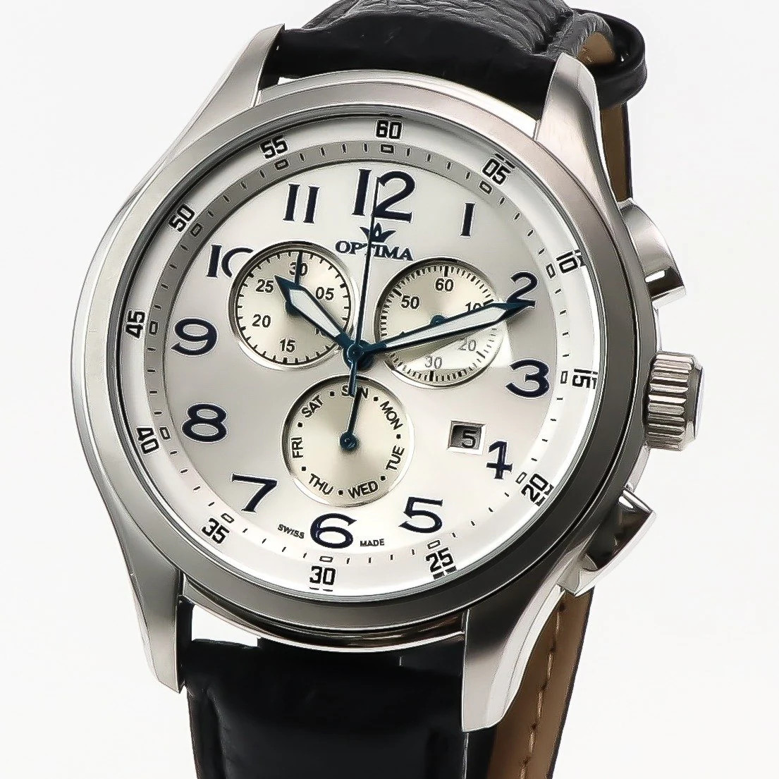 Optima – Swiss Chronograph – OSC376-SL-1 Swiss Ronda Quartz 44.15mm OSC376 50 m