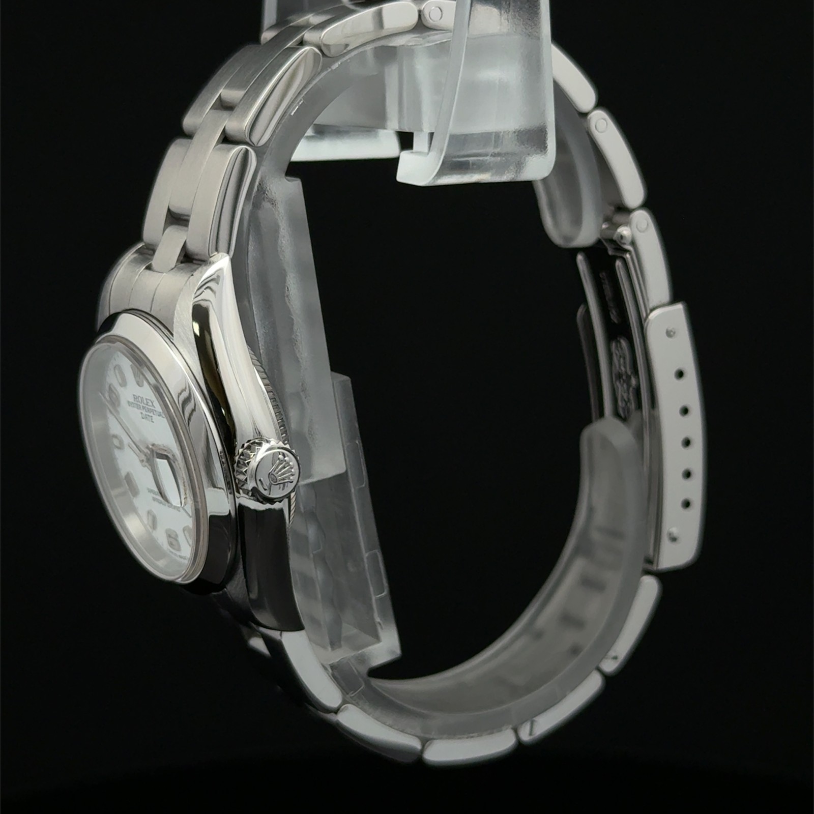 2000 Rolex Oyster Perpetual Date White Arabic Dial Oyster Bracelet 79160 Steel