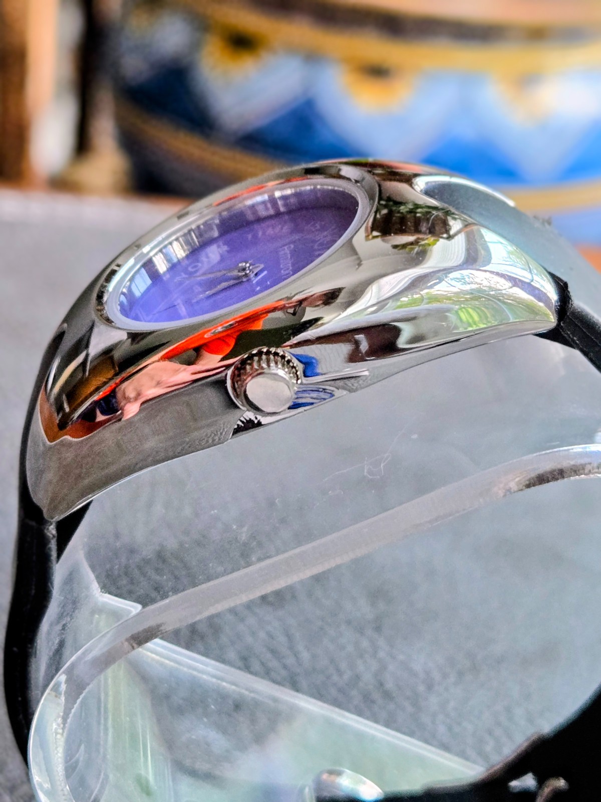 Armitron “Time Is Now” Purple Dial Watch – Modern Minimalist Silver Tone Case