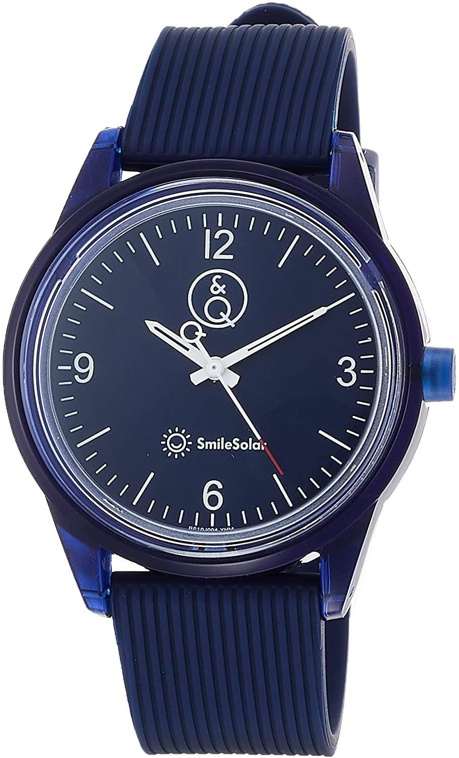 Q Q SmileSolar wristwatch solar analog waterproof urethane belt RP10 004 men’s n