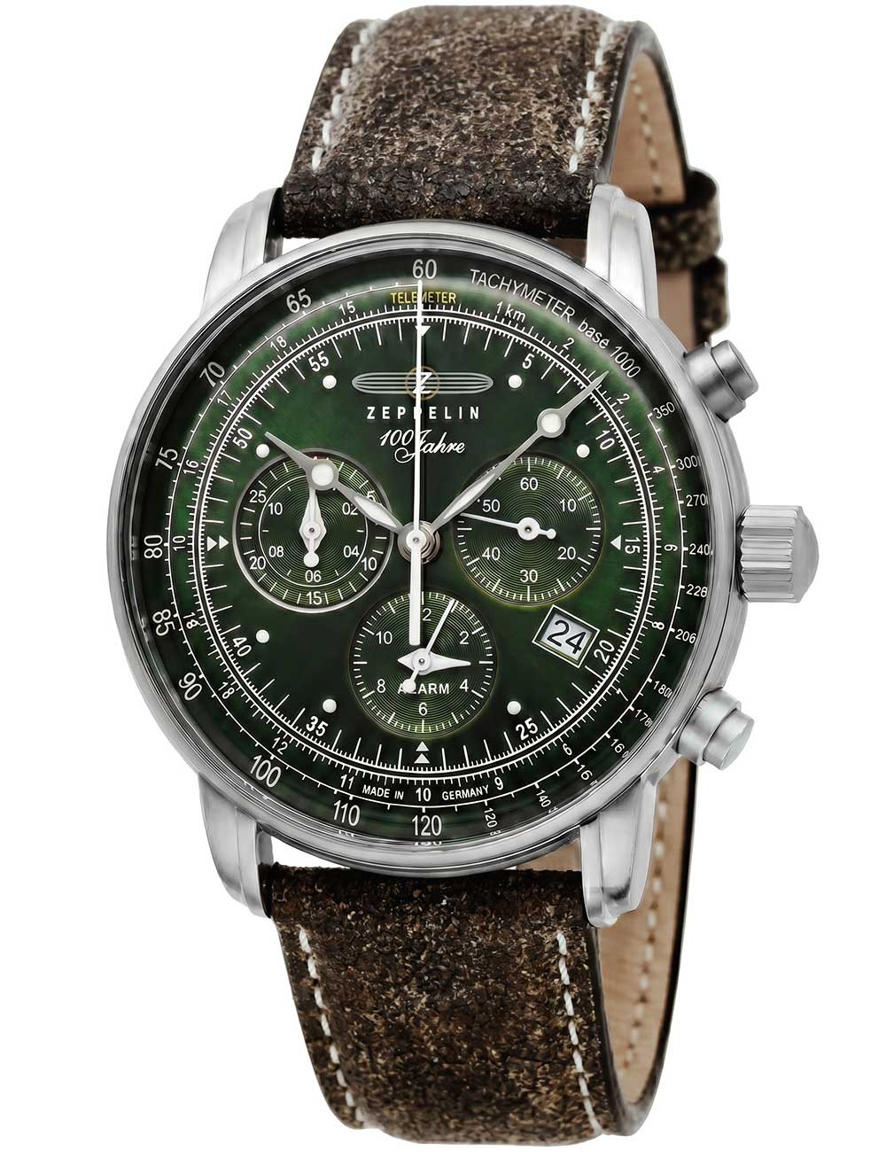 Zeppelin 8680-4 100 years Chronograph Mens Watch 42mm 5ATM