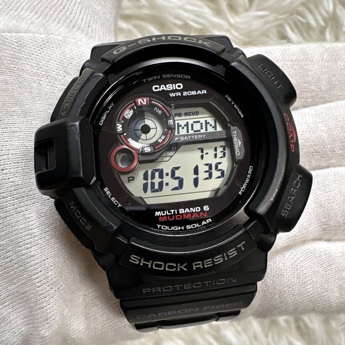 G SHOCK CASIO G SHOCK MUDMAN GW 9300 radio wave solar carbon fiber band wristwat