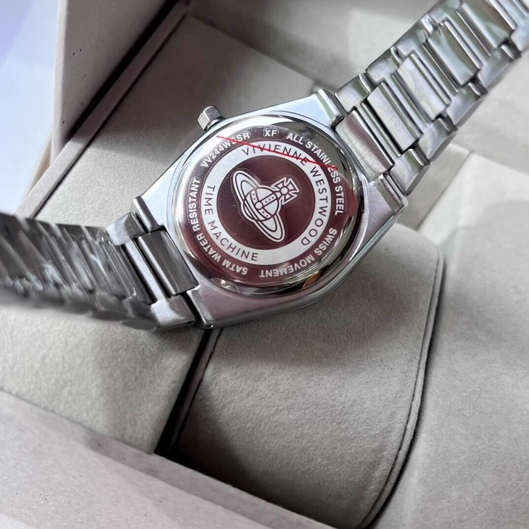 Vivienne Embossed White Dial Diamond Inlaid Watch Quartz Women’s Watch