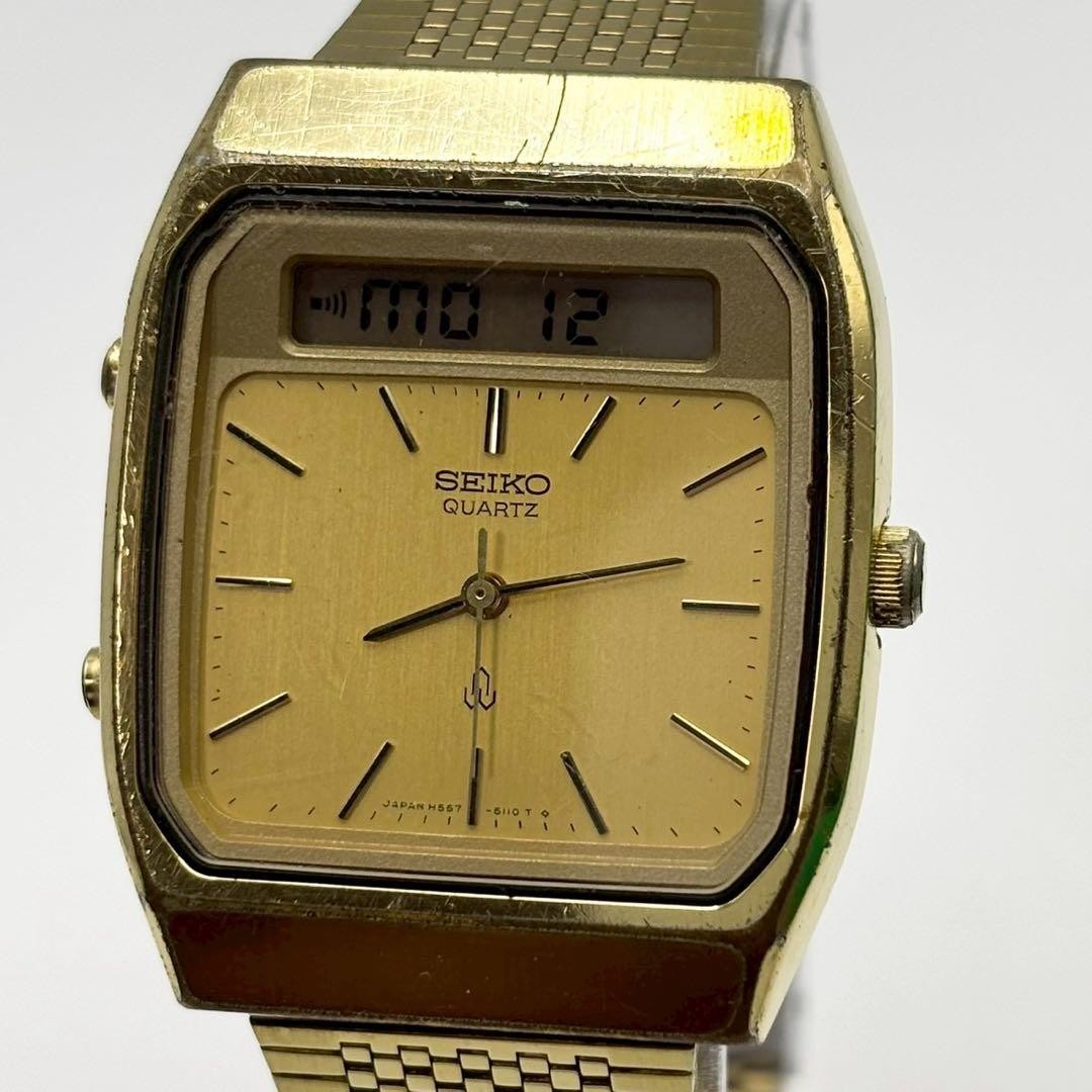 [Working] Vintage Seiko Square Analog-Digital GP Men’s Watch Quartz