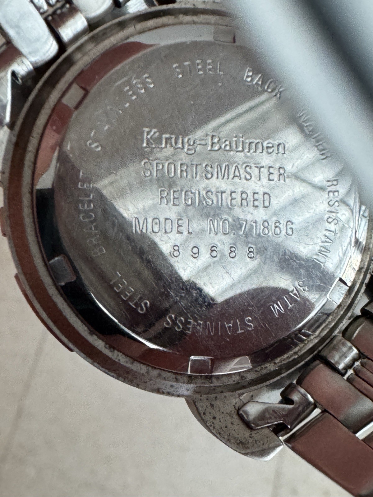 Krug-Baumen Sportsmaster Chronograph Men’s Watch Date Tachymeter 7186G WR 3ATM