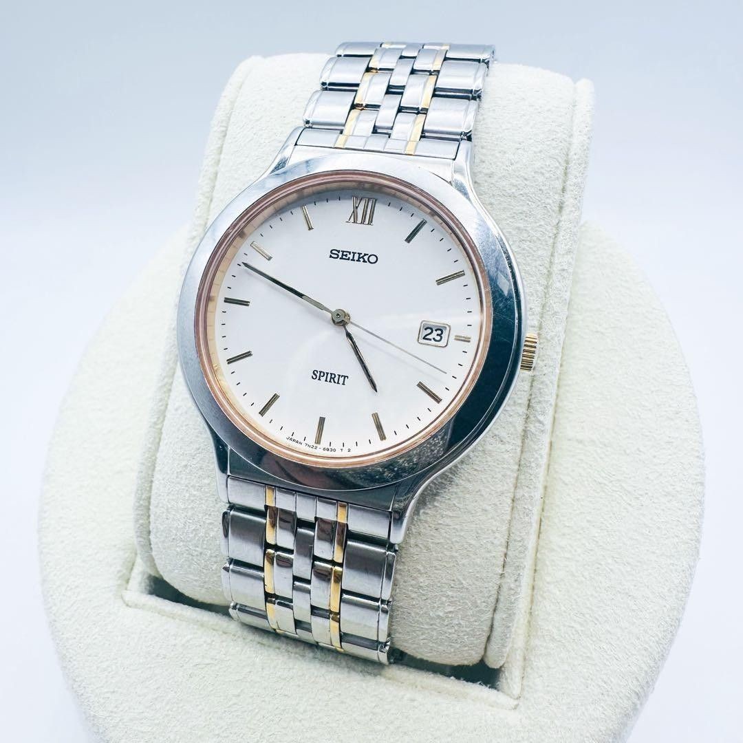 SEIKO SPIRIT Day Date Men s Watch with New Battery Working