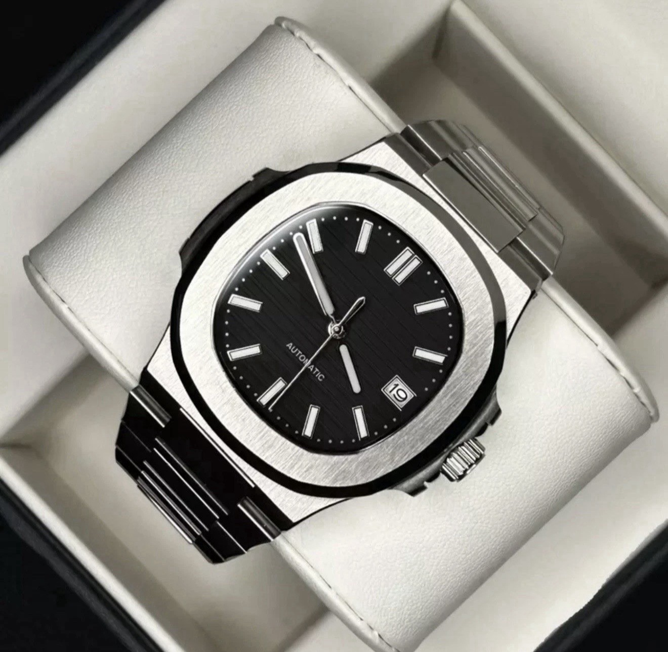 Custom 40mm BK Dial “Jumbo” Mod Watch w/NH35 Automatic Movement