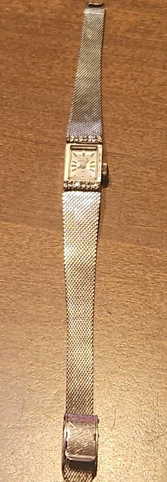 Vintage Waltham Tank Watch 10mm Women Silver Tone Manual Wind Not Working