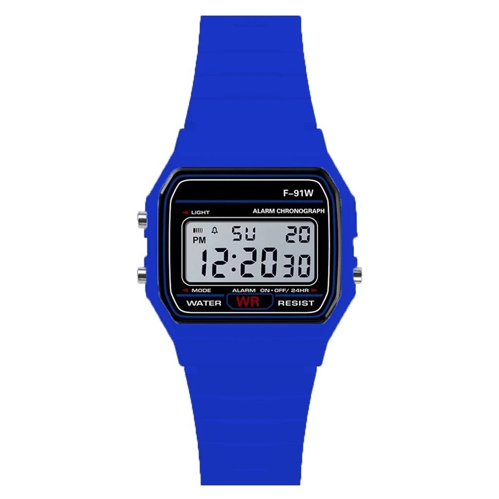 F 91W Classic Digital Resin Strap Watch Stopwatch Chronograph Sport Unisex Men