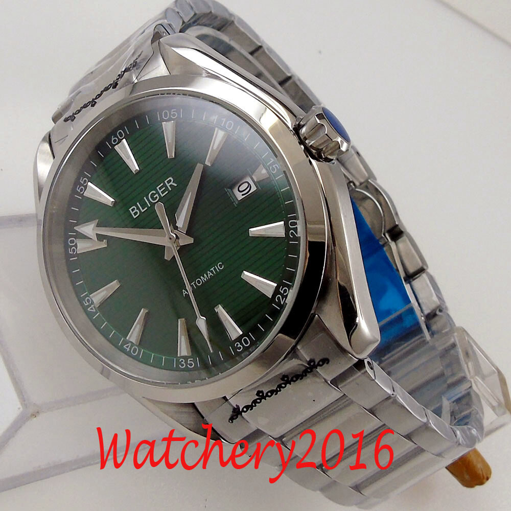 BLIGER NH35 Automatic Men’s Watch Date Sapphire Black/Green/Blue/White Dial 40mm