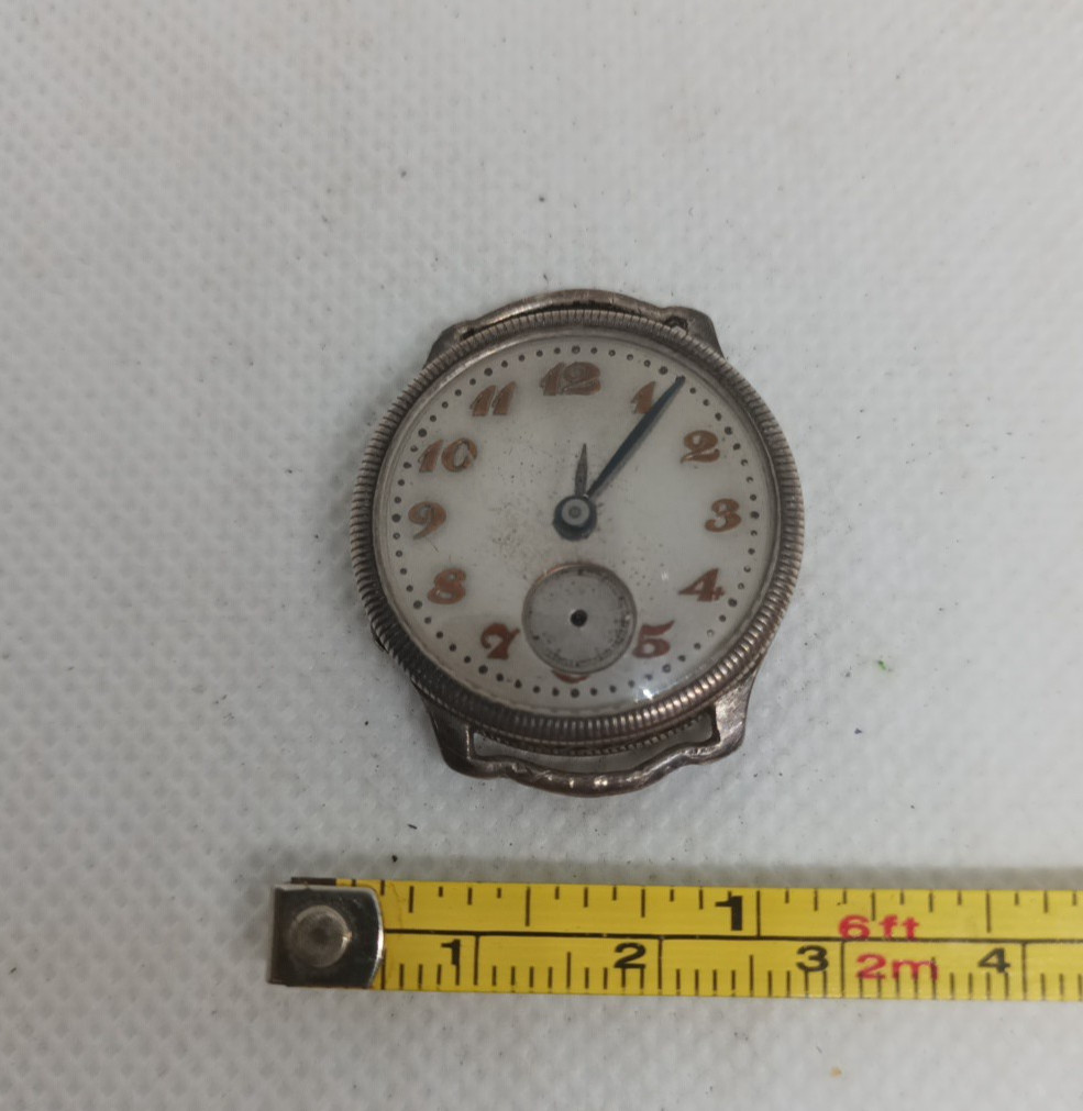 Vintage Continental Silver 900 Hallmarked Watch Optima For Spares (80616)