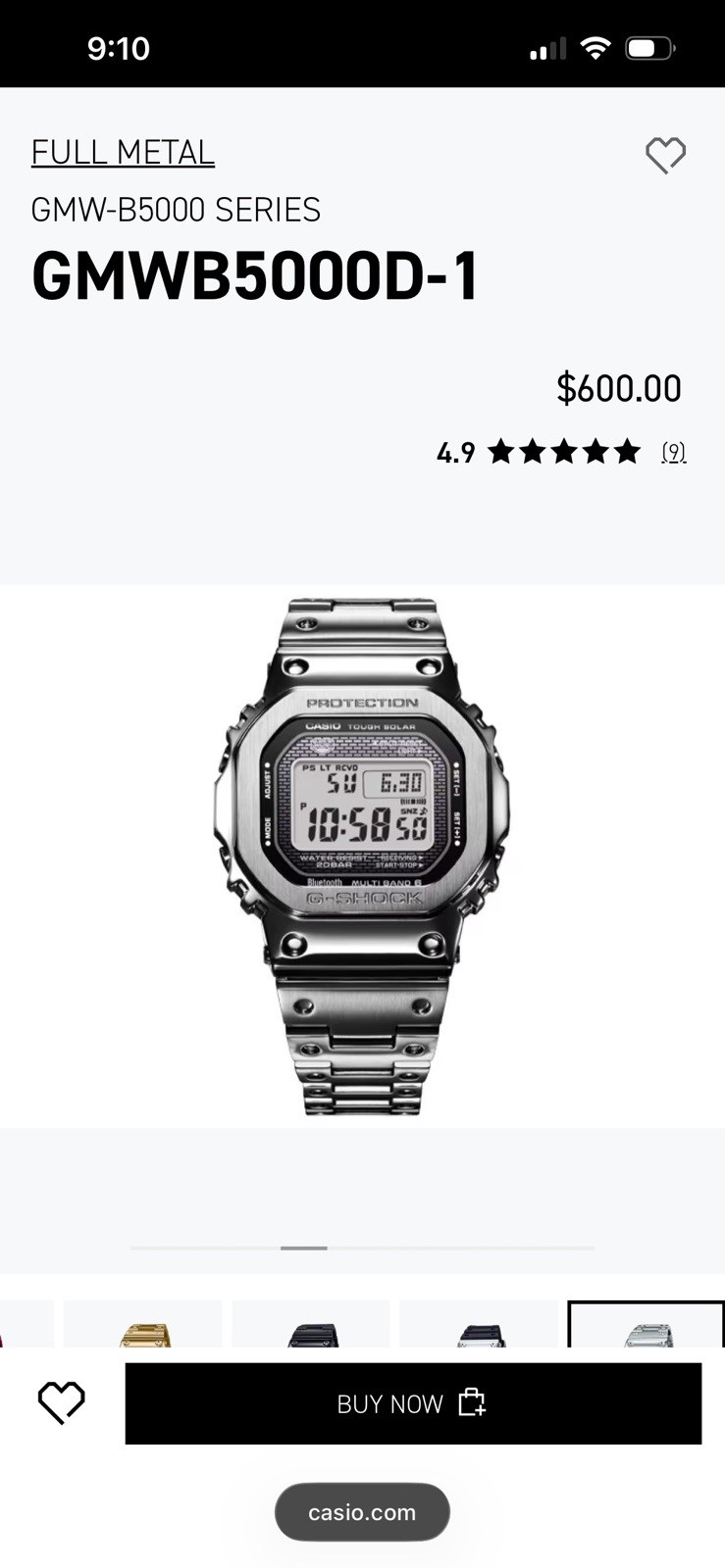 GMWB5000D-1 Excellent Condition Casio G Shock