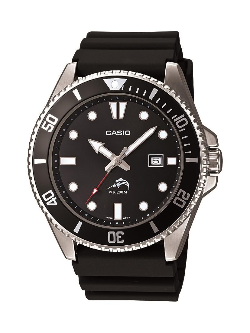 Casio Mens MDV106-1AV 200M Black Dive Watch MDV106-1A