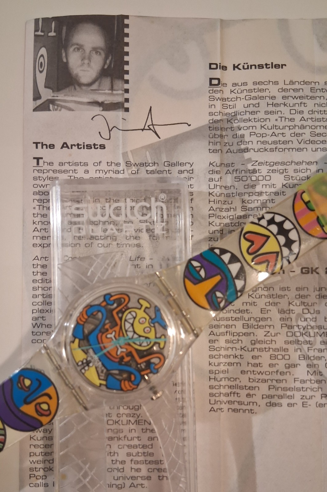 Swatch Artist Special Pop Bones by Jim Avignon Wristwatch Quartz Multicolor Dial