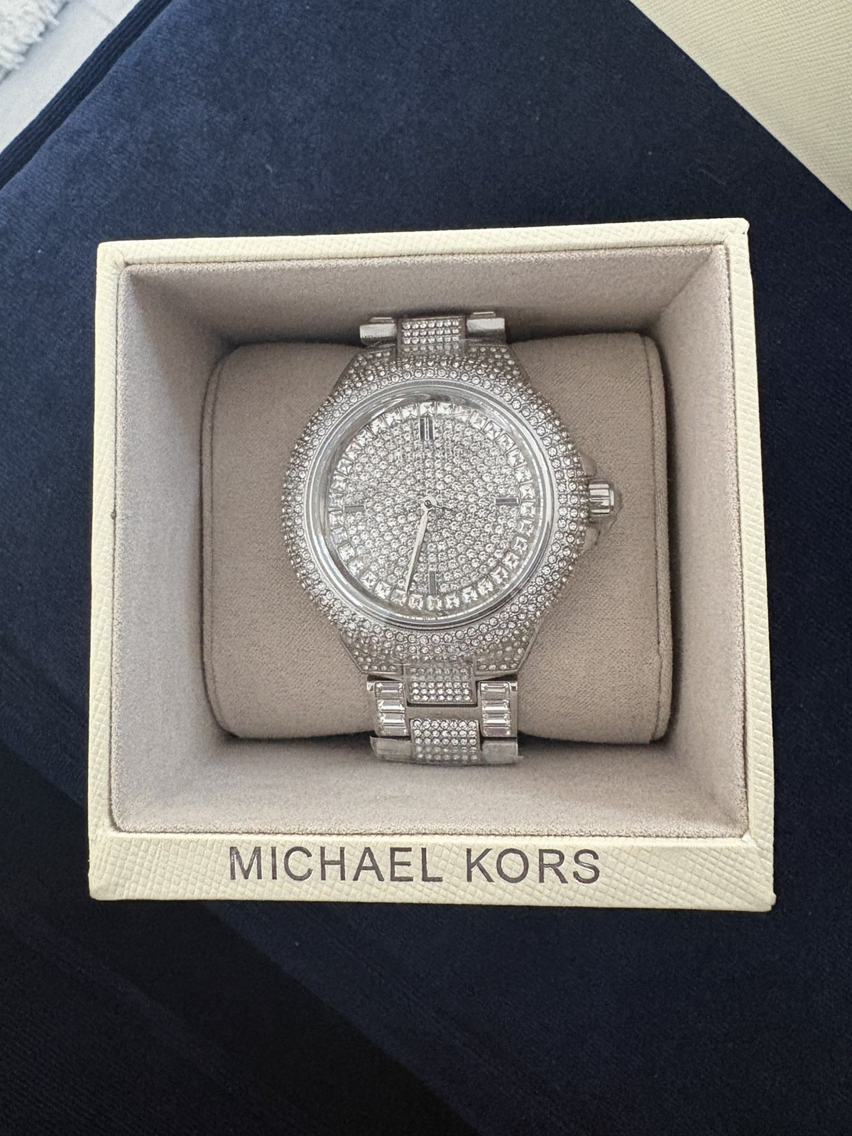 MICHAEL KORS MK5869 Camille Silver Crystal Pave Glitz Dial Unisex Watch