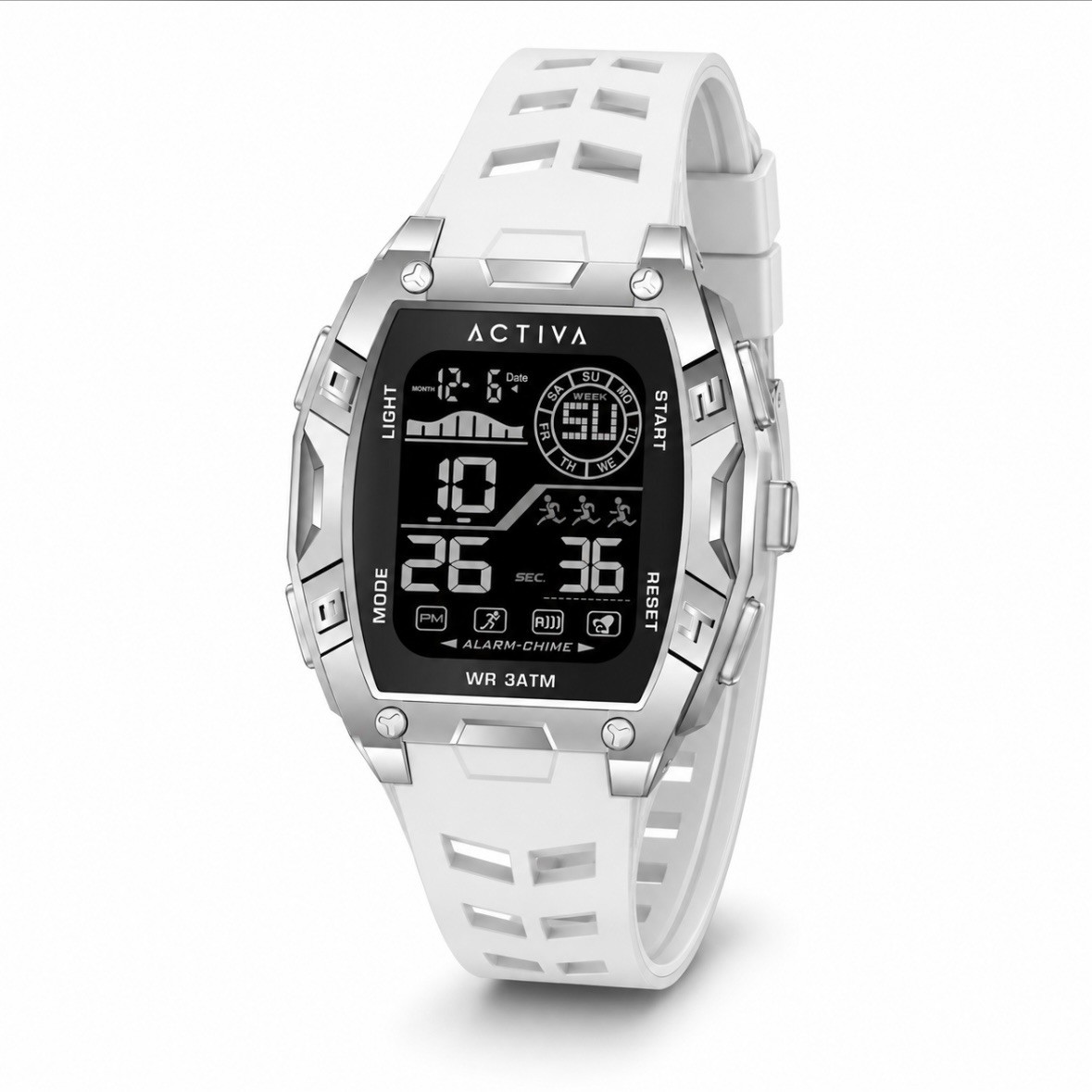 ACW8130-001 – Activa X Invicta Digital Men’s Watch – 46mm, White