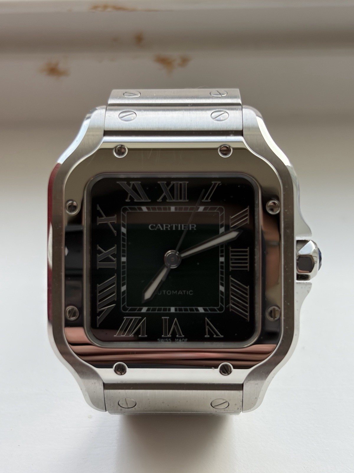 Cartier Santos 35mm Medium Steel Green Dial WSSA0061 – 2026