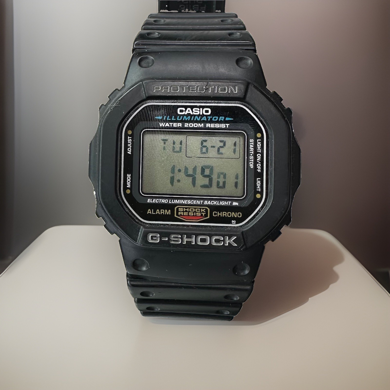 Casio G-SHOCK DW5600E Digital Watch EL Backlight Alarm 200m Black