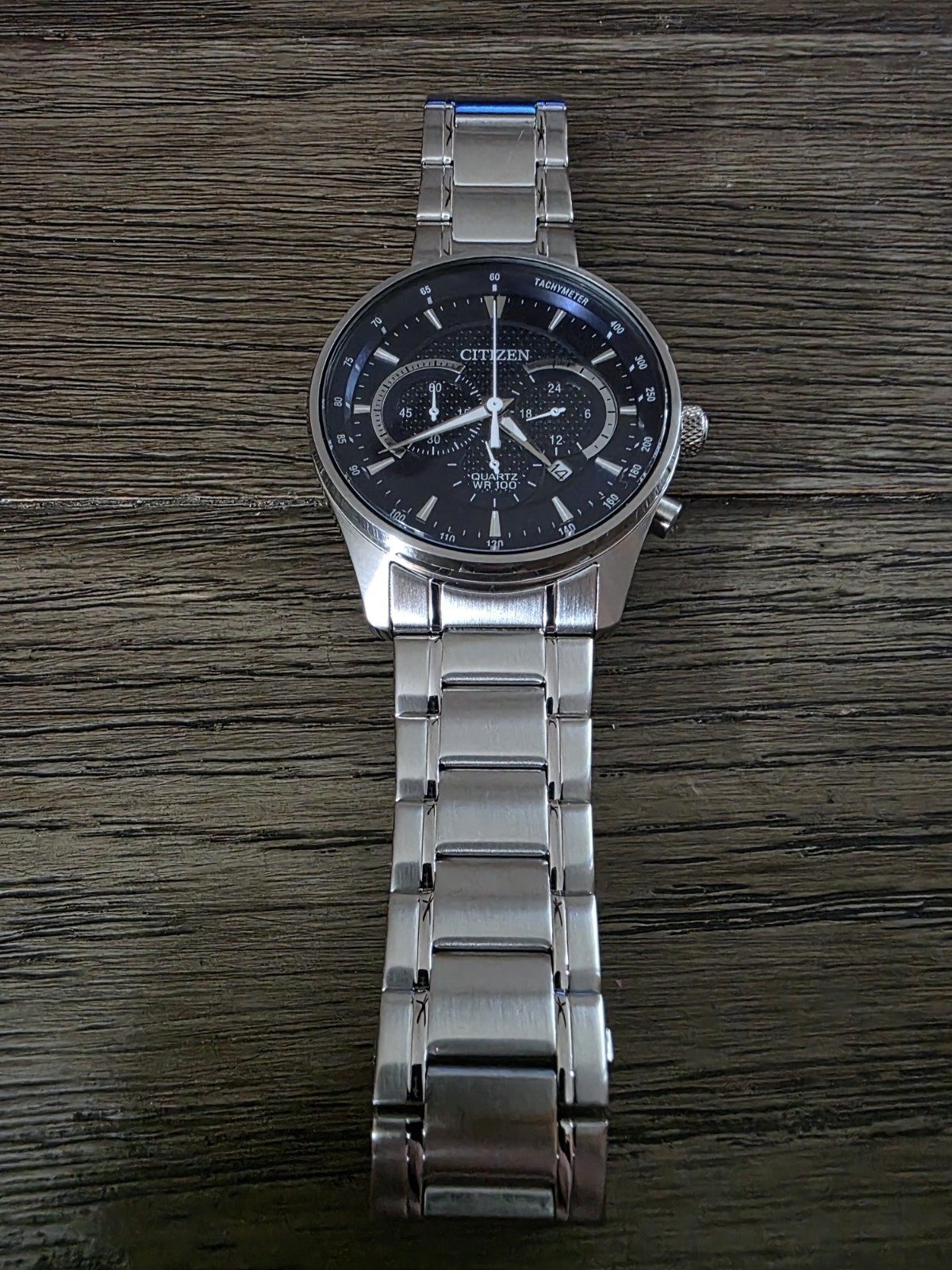 Citizen Chronograph Quartz Blue Dial Stainless Steel Men’s Watch-AN819-51L