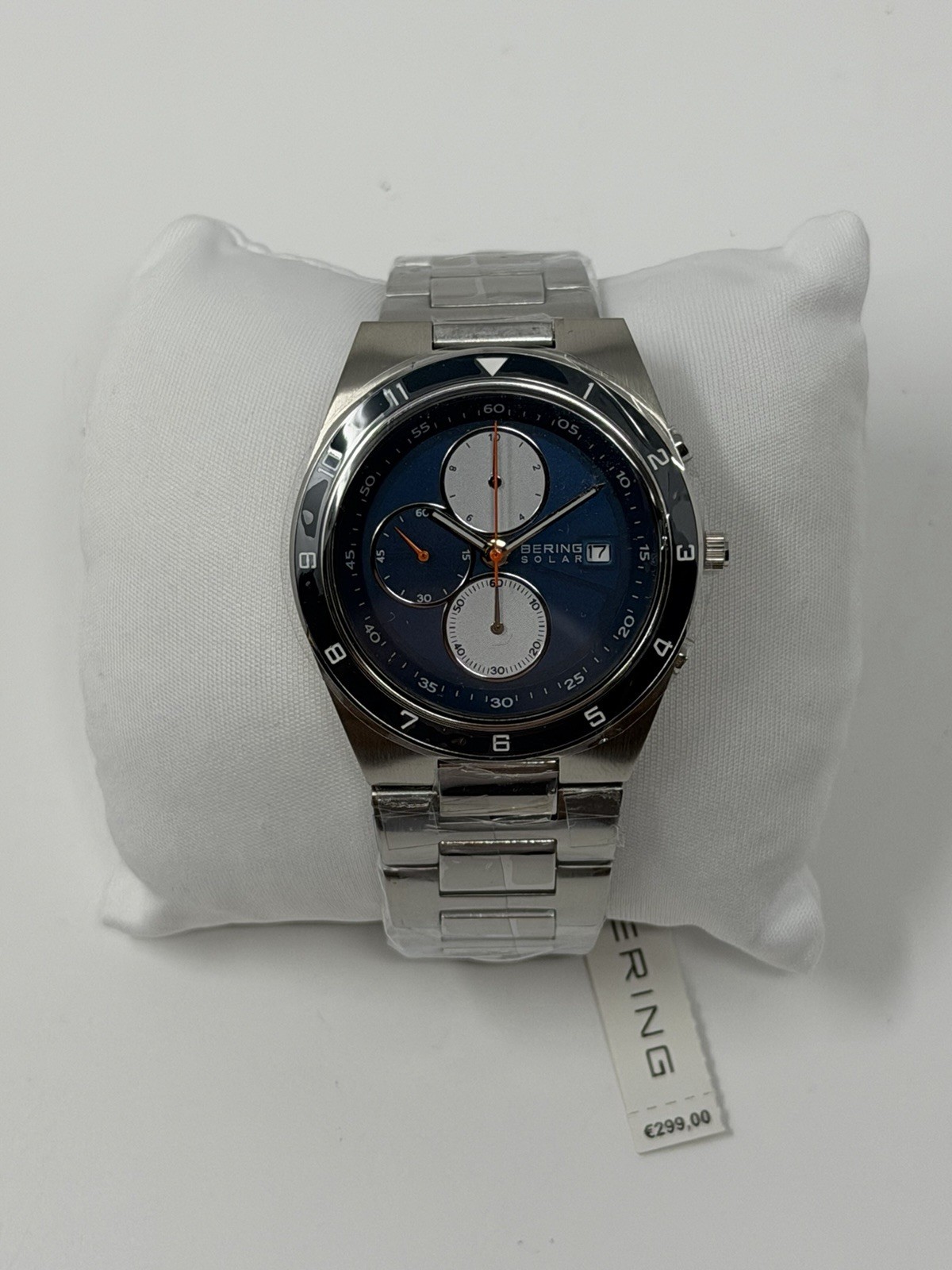 Men’s Bering Solar Chronograph Watch 34440-708 Denmark Sapphire Crystal