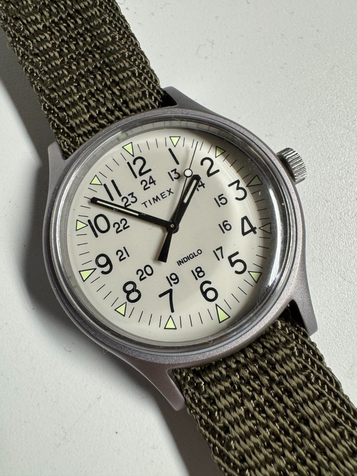 Timex MK1 40MM Quartz Watch TW2R80900 Aluminum Case Indiglo New Batt Runs Good