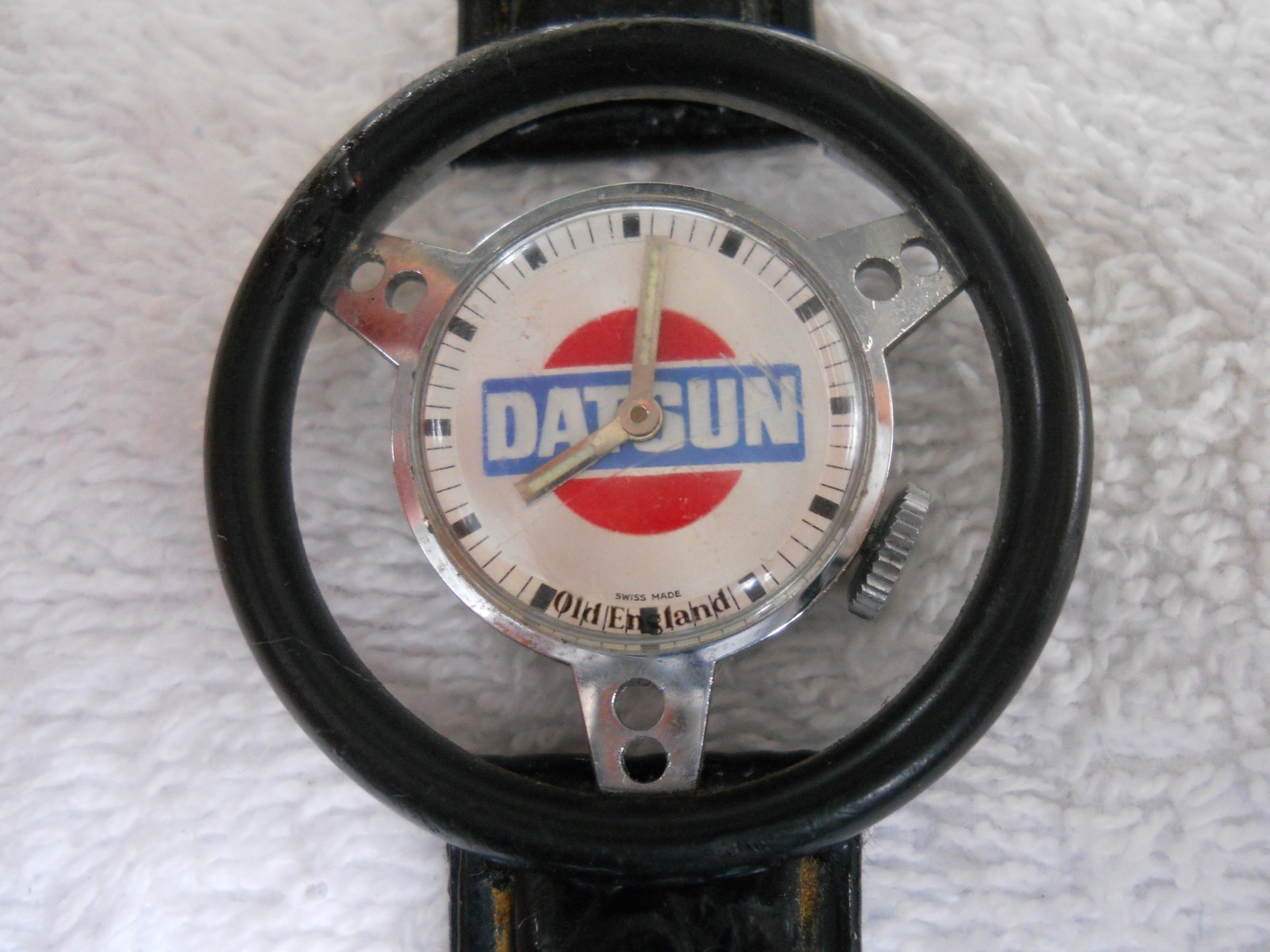 Vintage Datsun Nissan Steering Wheel Wrist Watch Black Fairlady Z 31 240z Rare