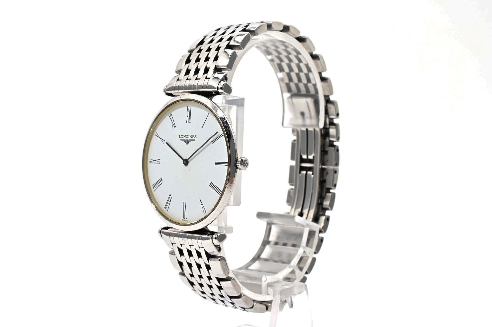 Longines Grande Classic L4.709.4 Vintage Quartz Men’s Watch 33mm White Roman
