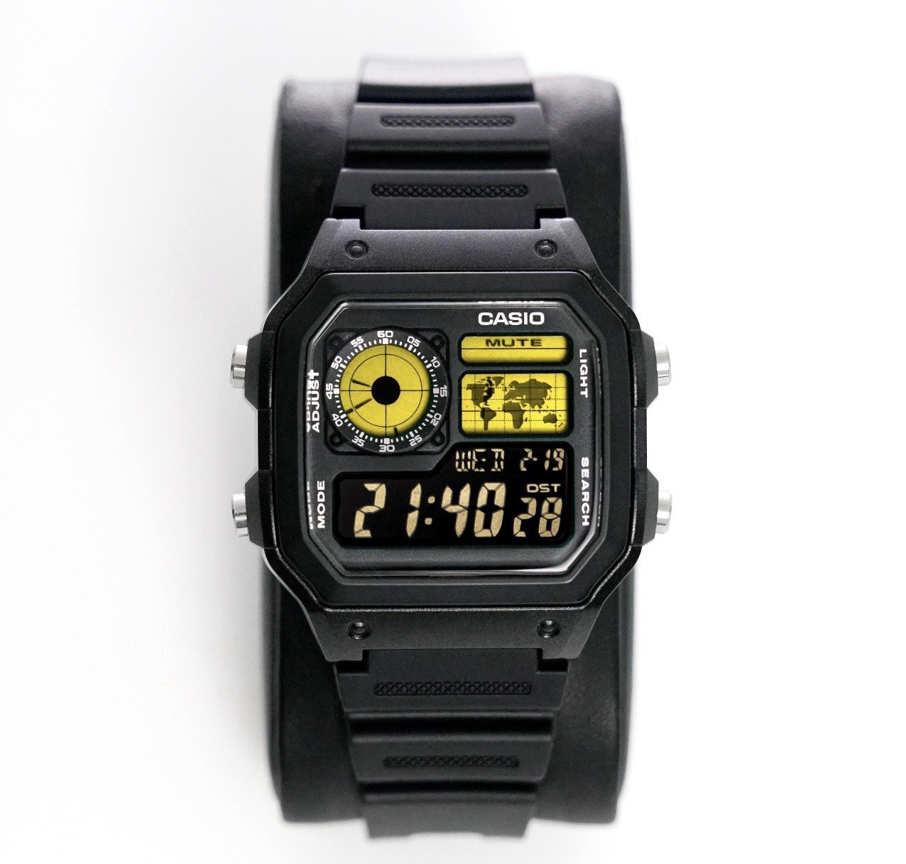 Custom Casio AE-1200 Black Edition – Yellow Blue Green Red Purple Mod