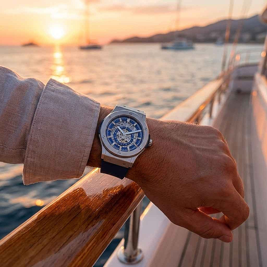 Stainless Steel Skeleton Watch – The 199 Blue by Dapper Watches