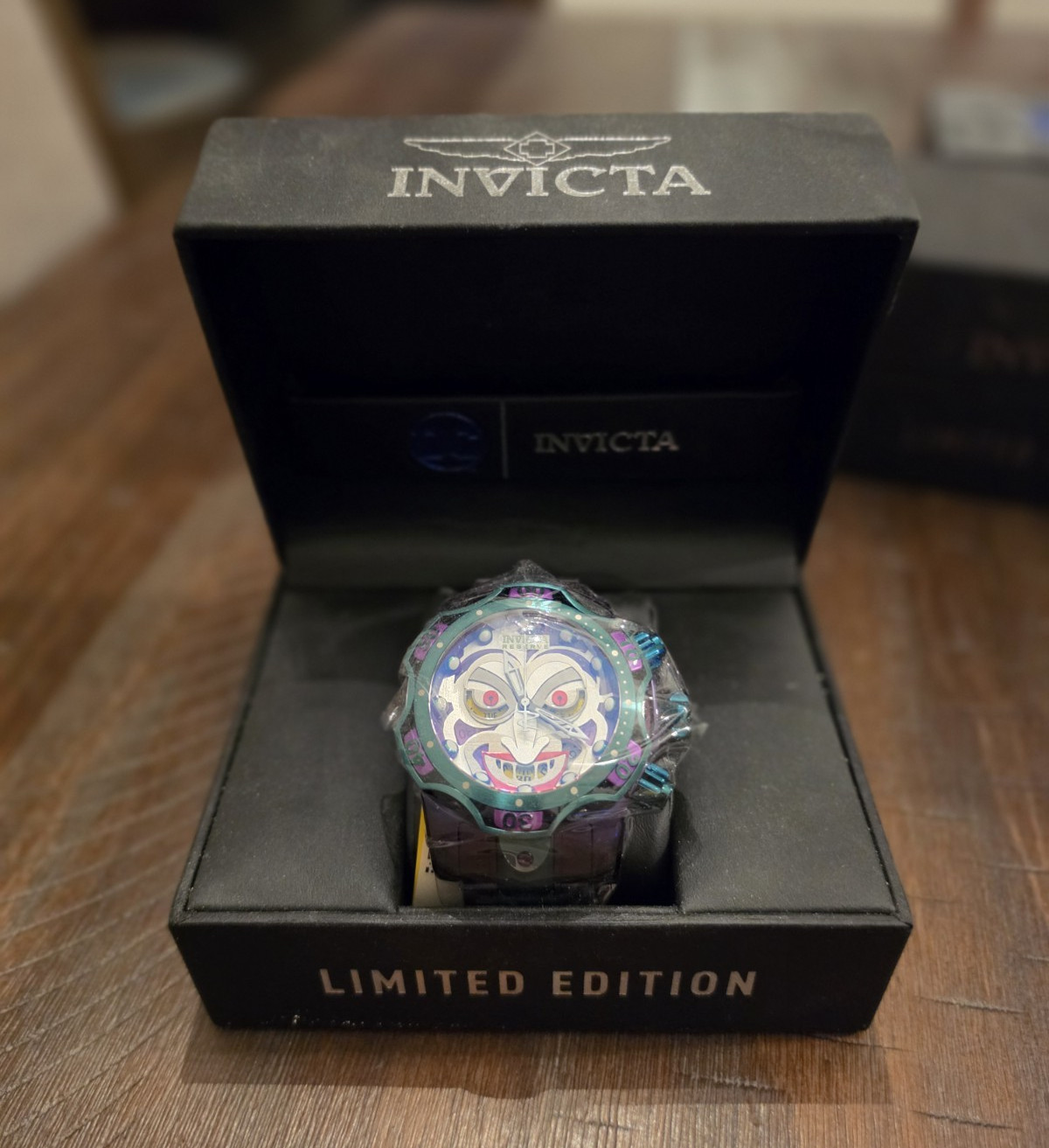 Invicta Reserve Joker Cartoon Purple Metal Band 52mm+ Box (No Papers) Send Offer