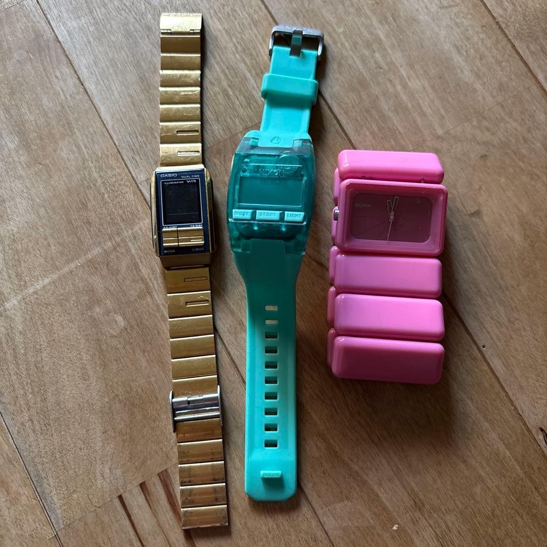 Set of 3 watches: CASIO NIXON 〔NEW〕