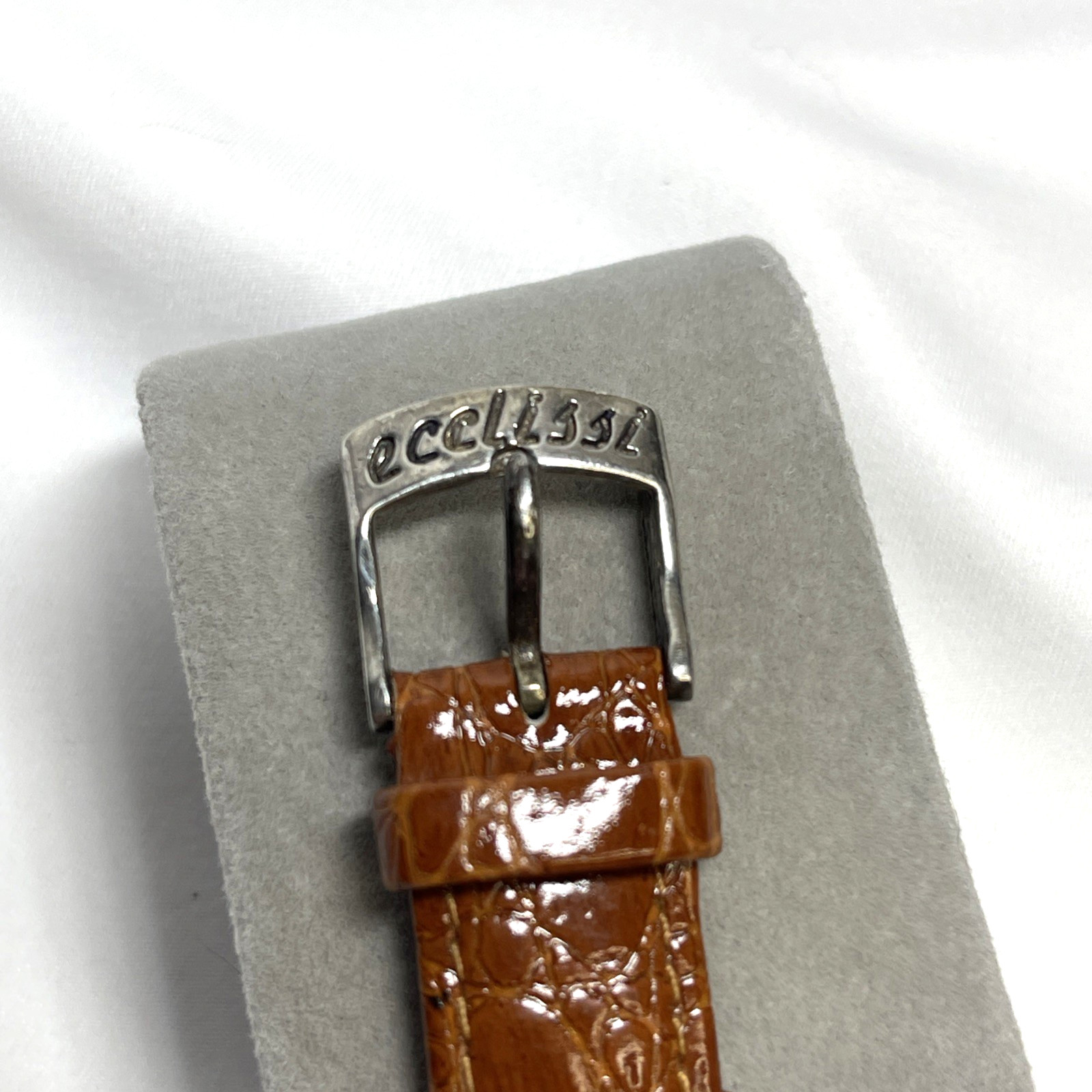 Ecclissi 787 Sterling Silver Swiss Quartz Seconds Dial Ladies Watch New Battery