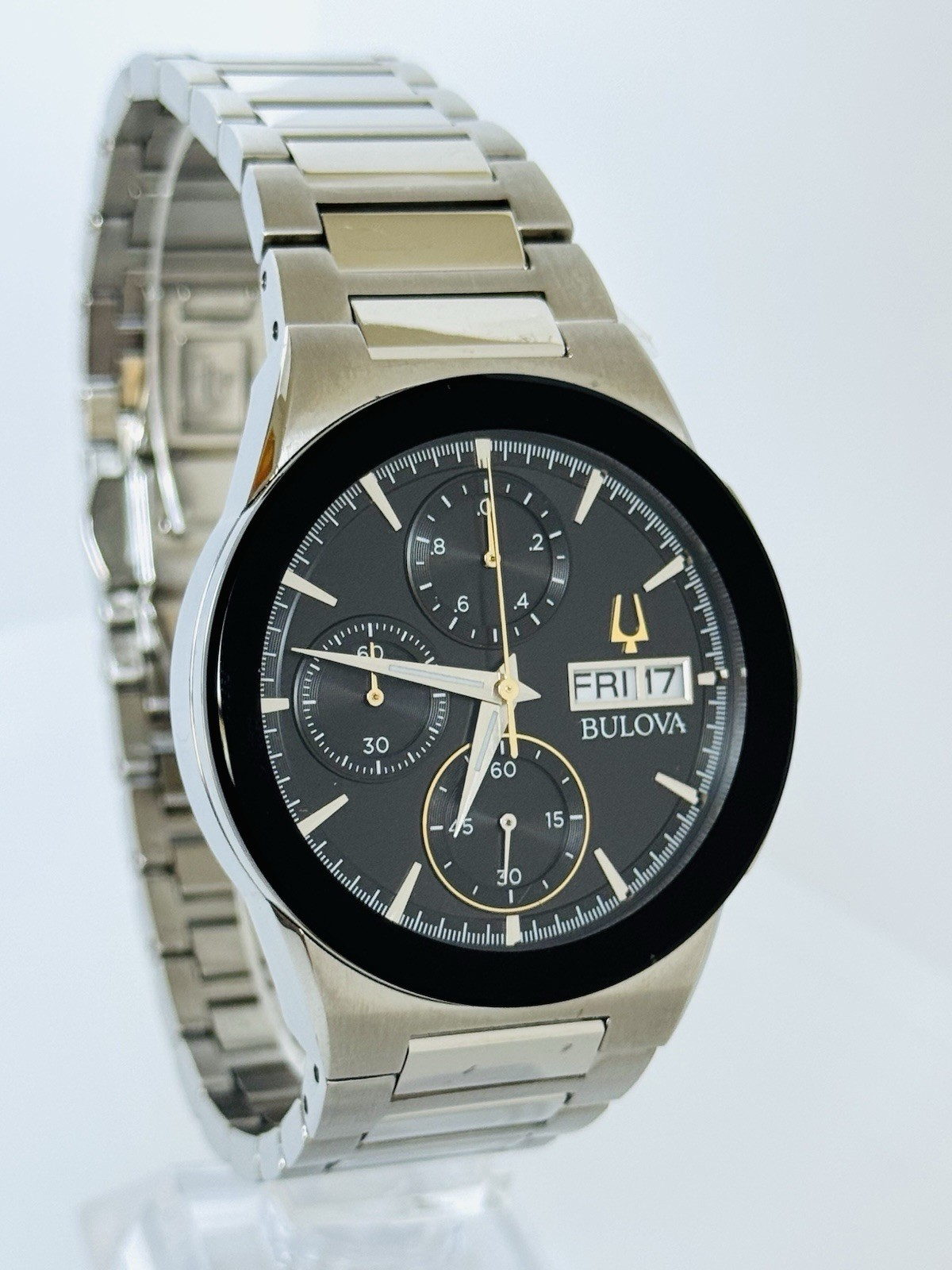 Bulova Millennia Modern Chronograph Black Dial Quartz 96C149 Men’s Watch