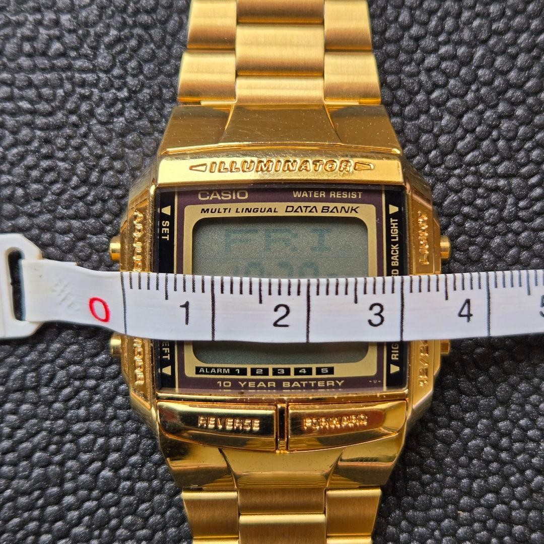 CASIO DATA BANK DB-380 Gold Digital Watch