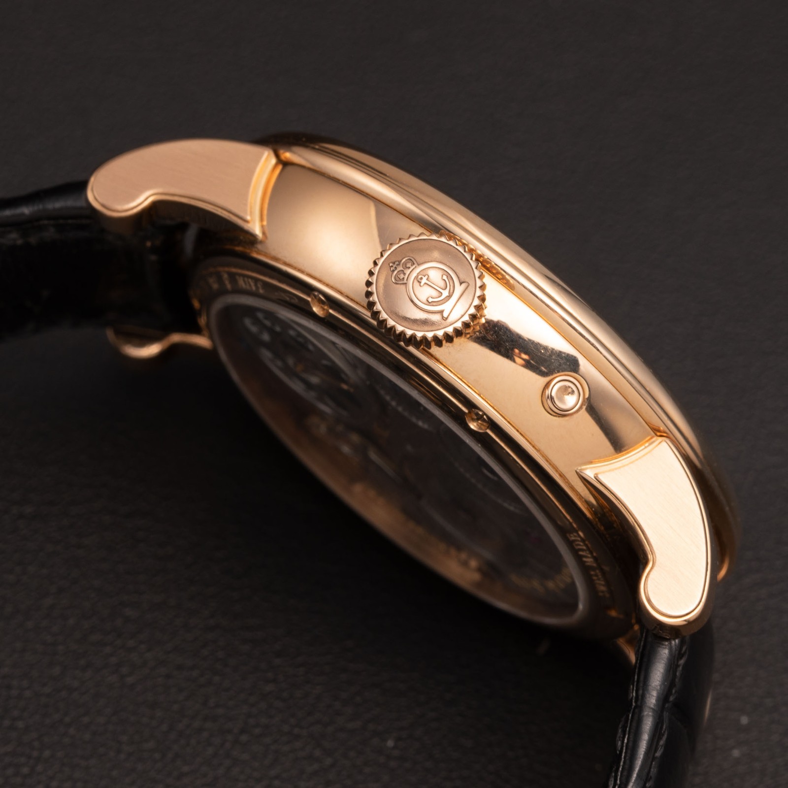 Arnold & Son Perpetual Moon 42mm 18K Gold Limited Watch Blue Guilloché Dial
