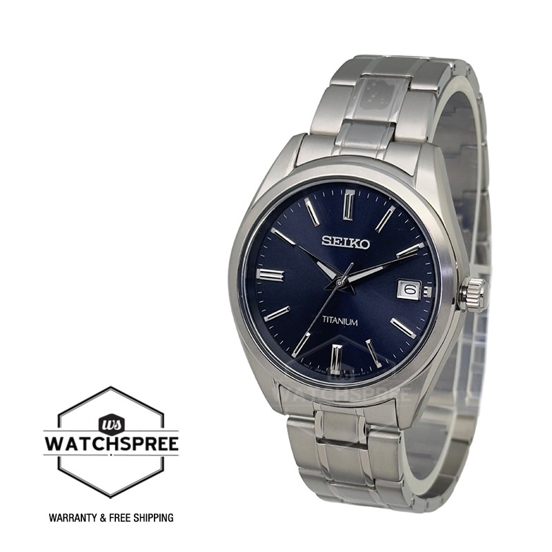Seiko Classic Quartz Titanium Band Watch SUR373P1