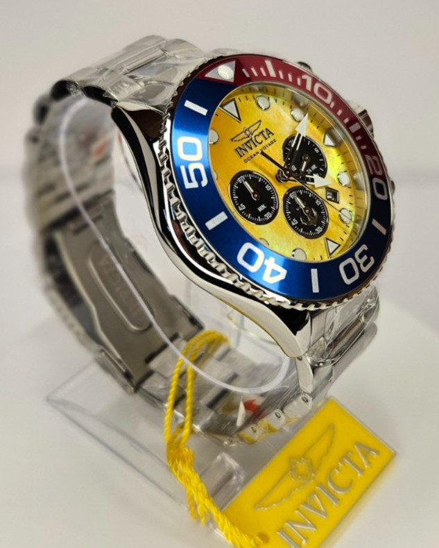 Invicta Ocean Voyage Men’s Watch Quartz 52mm Stainless Steel, Pepsi (48596) NIB