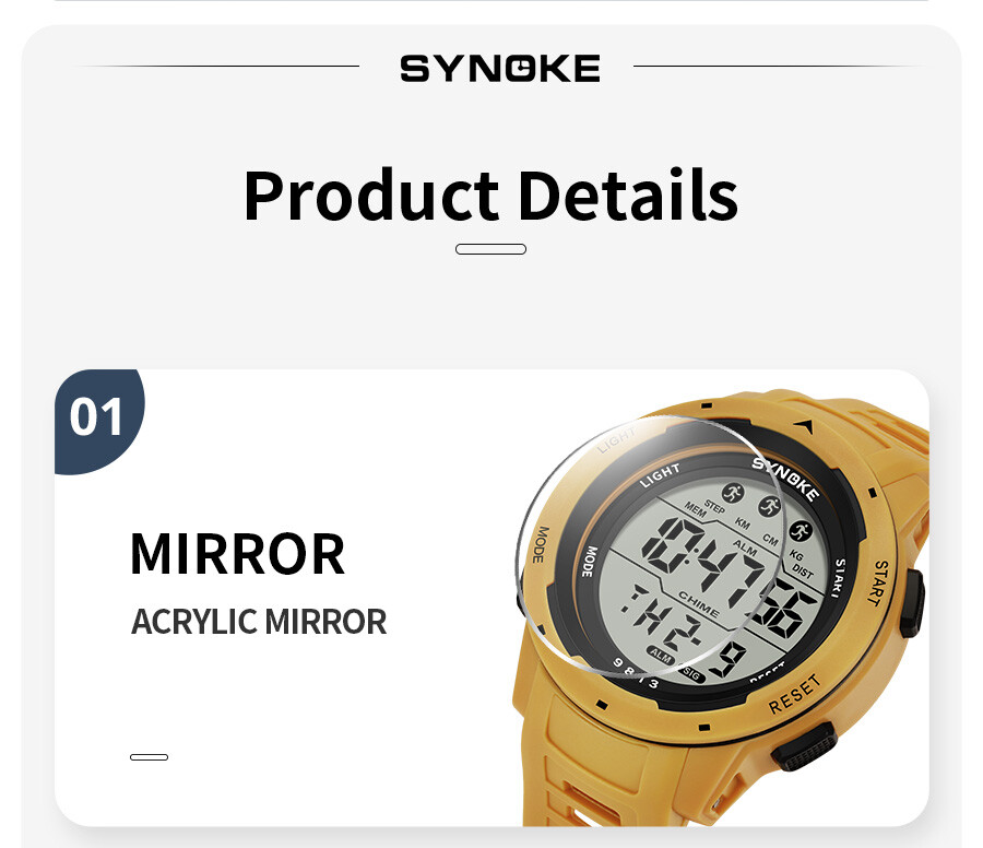 Men’s Waterproof Digital Sports Watch Military Tactical LED Backlight Wristwatch