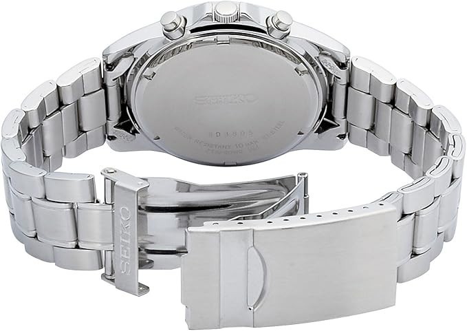 SEIKO Chronograph SND367PC Black Silver Men’s Watch New from Japan