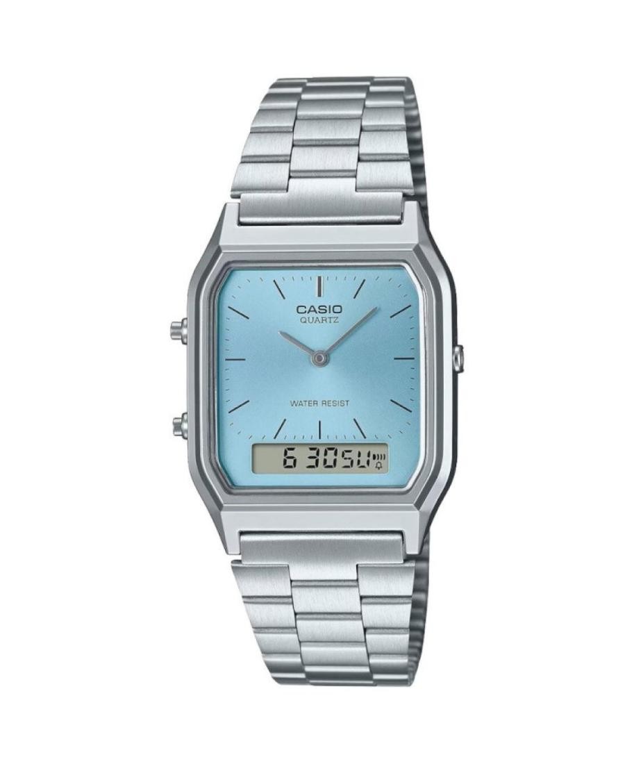 CASIO Women Digital Quartz Casual Watch Classic Dress Blue Dial Waterproof Recta