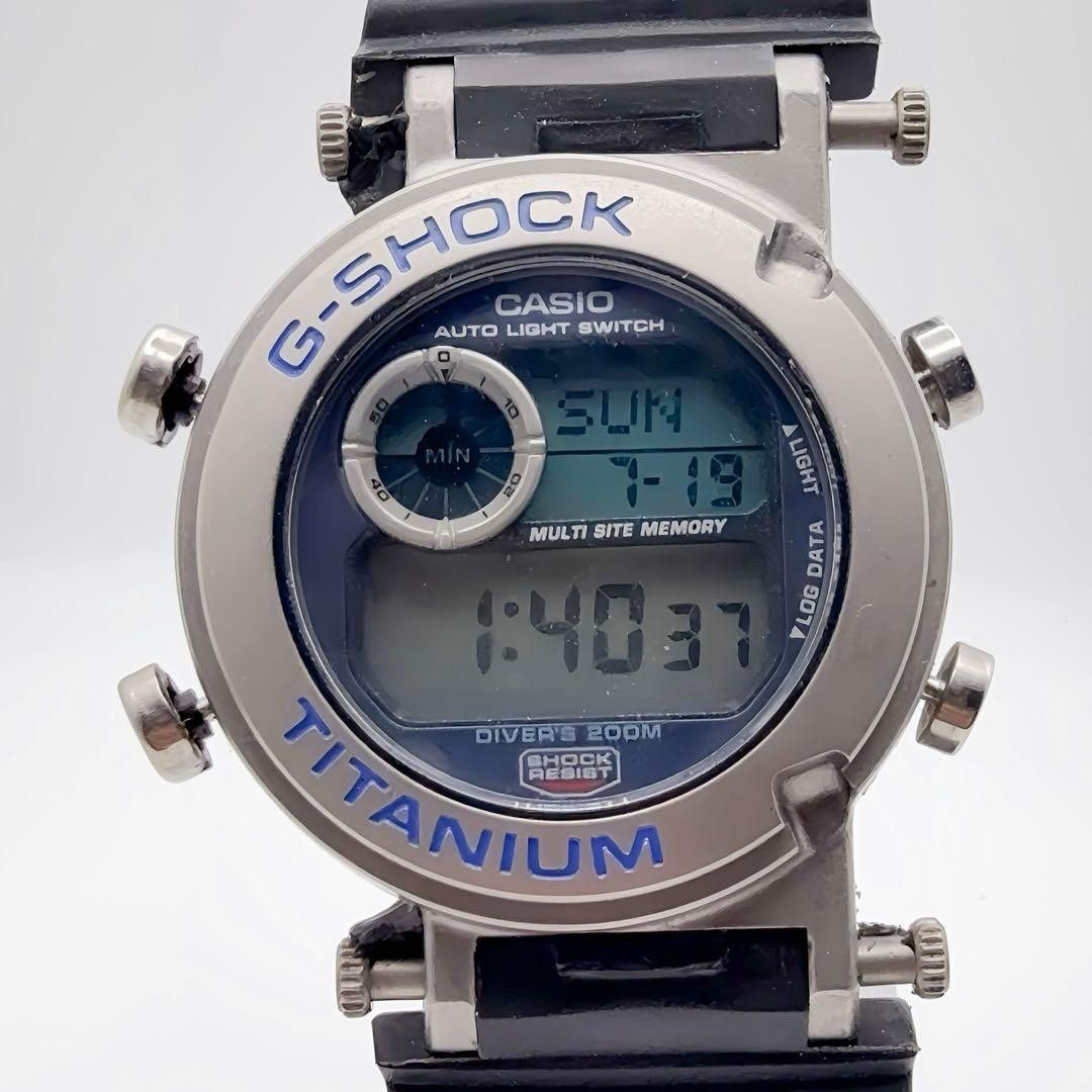 Working condition CASIO G-SHOCK DW-9900 FROGMAN Titanium Quartz Used item no Box