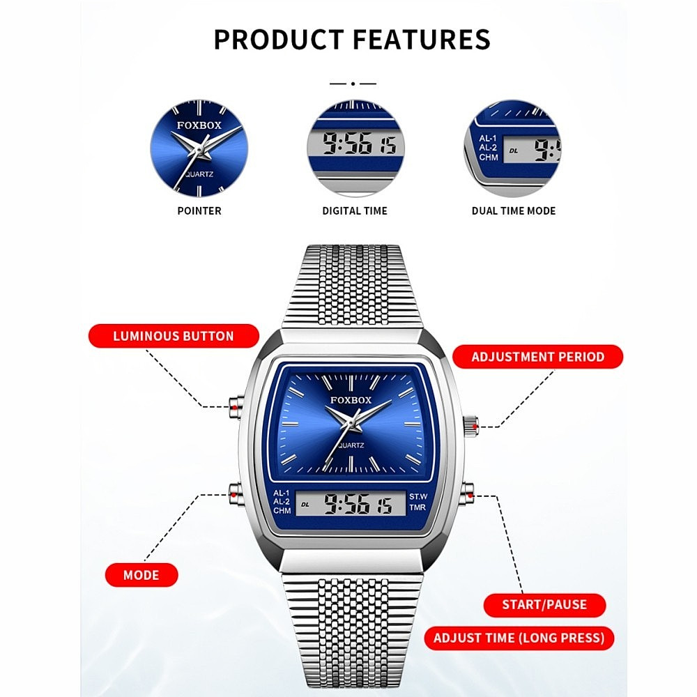 2024 Men Watch Automatic Mechanical Moon phases Date Week Daily Wristwatch Gift